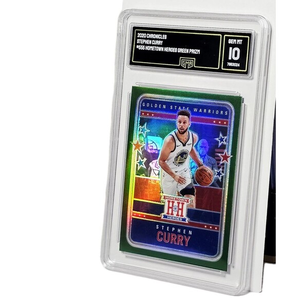 Steph Curry Panini Chronicles GEM MINT 10 Hometown Heroes Green Prizm #555 2021 - Picture 3 of 5